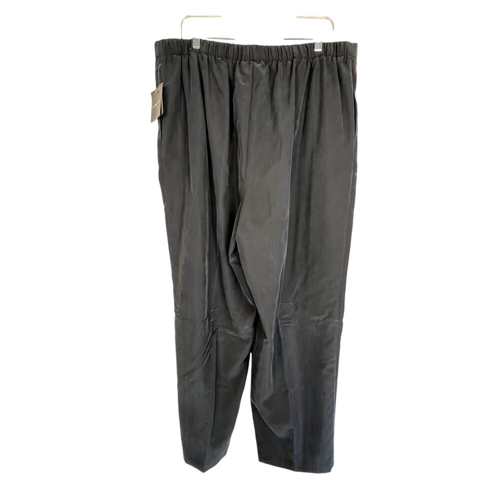 NWT Sag Harbor Black Silky Lightweight Highwaisted Pockets Career Pants Size 20W